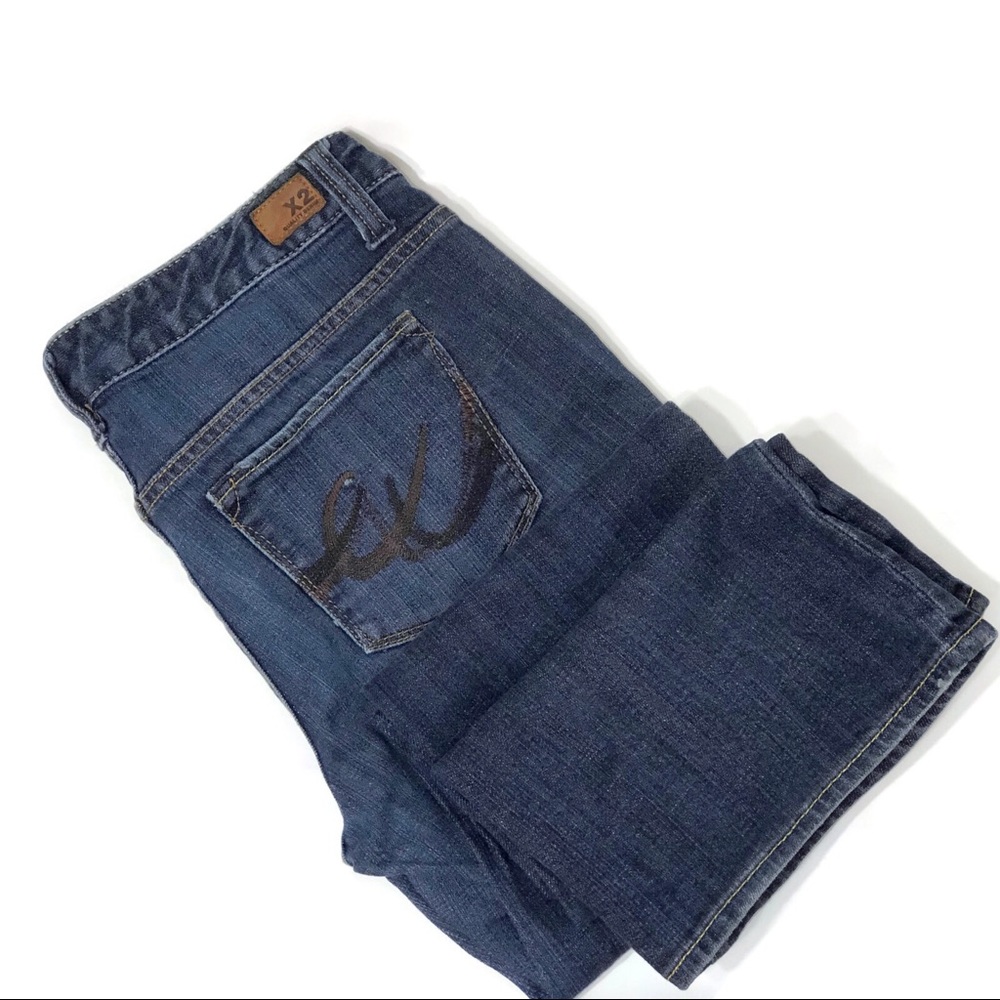 Women’s X2 Slim Low Rise Boot Cut Blue Jeans